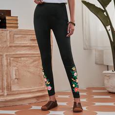 Цветочный Повседневный Леггинсы Shein