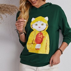 Животный Повседневный Свитшоты Shein