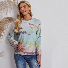 Графические изображения Повседневный Свитшоты Shein