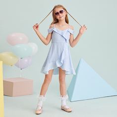на молнии Клетка Бохо Платья для девочек Shein
