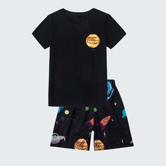 Принт космос Повседневный Мужская домашняя одежда Shein