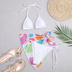 Бикини с узлом и пляжная юбка Shein