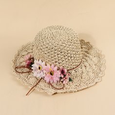 Соломенная шляпа с цветком Shein
