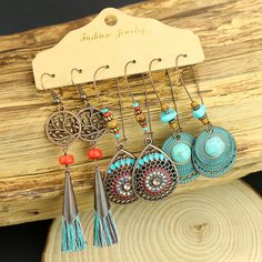 Серьги-подвески с каплей воды 3 пары Shein