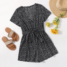 с поясом цветочный Бохо Комбинезоны Shein