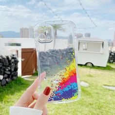Прозрачный чехол для iPhone с узором Shein