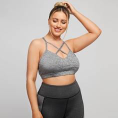 крест на крест Спортивные бюстгальтеры размера плюс Shein