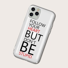 Чехол для телефона с текстовым узором Shein