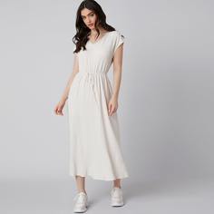 узел Одноцветный Повседневный Платье Shein