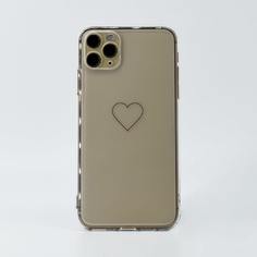 Прозрачный чехол для телефона с узором сердечка Shein