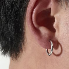 1шт мужские минималистичные серьги-кольца Shein