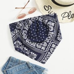 Короткий топ с принтом пейсли Shein