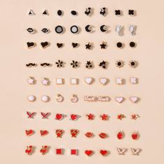 36 пар случайные серьги-гвоздики Shein