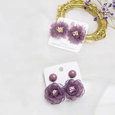 2 пары серьги с цветком Shein