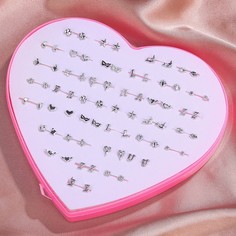 36 пар случайные серьги-гвоздики в текстовой форме Shein