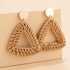 Серьги-подвески из ротанга Shein