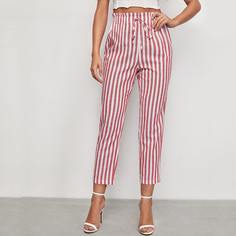 Короткие брюки в полоску с узлом Shein