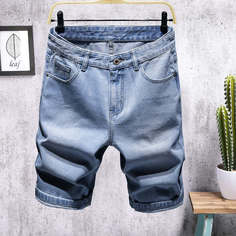 Мужские джинсовые шорты с карманом Shein