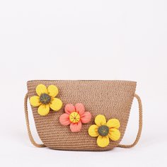 Соломенная сумка с цветком Shein