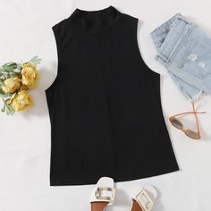 Одноцветный Повседневный Размера плюс жилет Shein