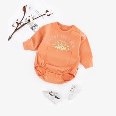 Боди с оригинальным принтом для девочек Shein