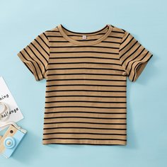 Футболка в полоску для мальчиков Shein