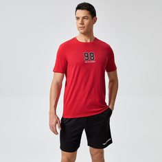 Мужские шорты и футболка с текстовым принтом Shein