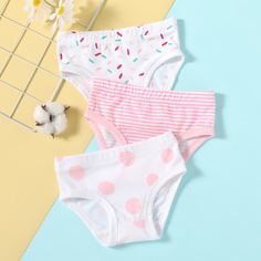 графический принт Нижнее белье для девочек Shein