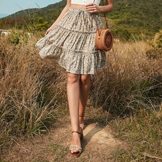 Юбка с цветочным принтом Shein