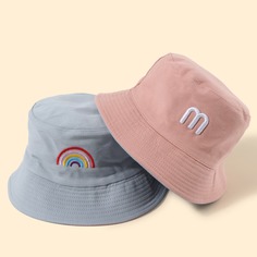 Двухцветная шляпа с радугой для девочек Shein