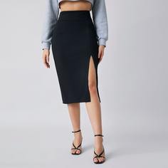 Юбка с разрезом Shein
