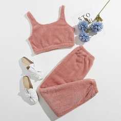 Одноцветный Повседневный Повседневный костюм Shein