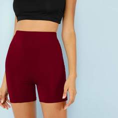 Однотонные велосипедные шорты Shein