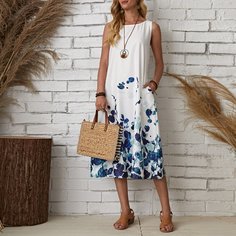 Платье с цветочным принтом Shein