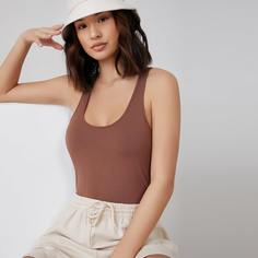 Однотонное боди Shein