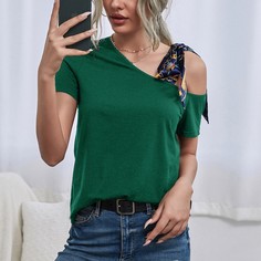 Оригинальная футболка с узлом Shein