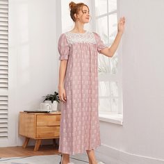 с оборками Цветочный принт Бохо Платье Shein