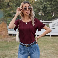 Однотонная блузка Shein