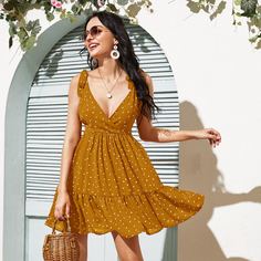 узел Сердечко Бохо Платье Shein