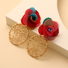 Серьги-подвески с цветком Shein