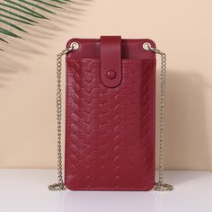 На цепочке Геометрический принт Элегантный Сумка через плечо Shein