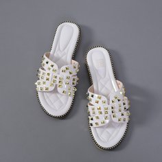 с заклепками Одноцветный Модный Сандалии/босоножки Shein