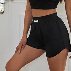 Аппликация буква Повседневный Шорты Shein