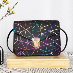 Сумка на цепочке с геометрическим принтом Shein