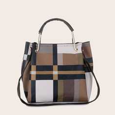 Контрастная сумка с ручкой Shein