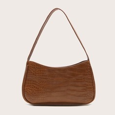 Сумка на плечо с крокодиловым узором Shein