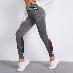 Контрастная сетка Контрастный Спортивный Леггинсы Shein
