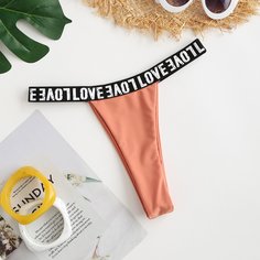 Трусики с текстовым рисунком Shein