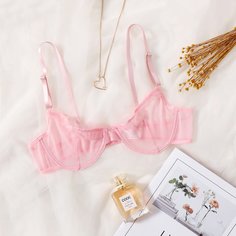 Сетчатый бюстгальтер на косточках Shein