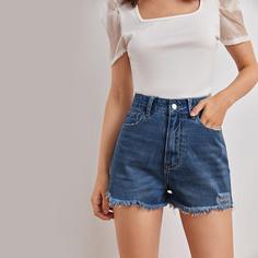 Джинсовые шорты с карманом Shein